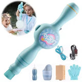 Elastic Smoke Bubble Machine USB Rechargeable Portable Bubble Maker Elastic Bubble Fog Wand for Kids Electric Bubble Blower