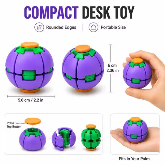 Rotatable Fidget Ball 3D Printed Push Pop Stress Relief Sensory Toy