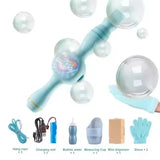 Elastic Smoke Bubble Machine USB Rechargeable Portable Bubble Maker Elastic Bubble Fog Wand for Kids Electric Bubble Blower