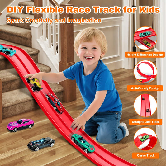Flexible Race Car Track for Kids